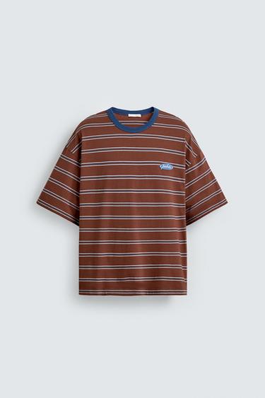 SAMARRETA JACQUARD DE RATLLES PUKAS SURF X ZARA - Brown Stripes de Zara