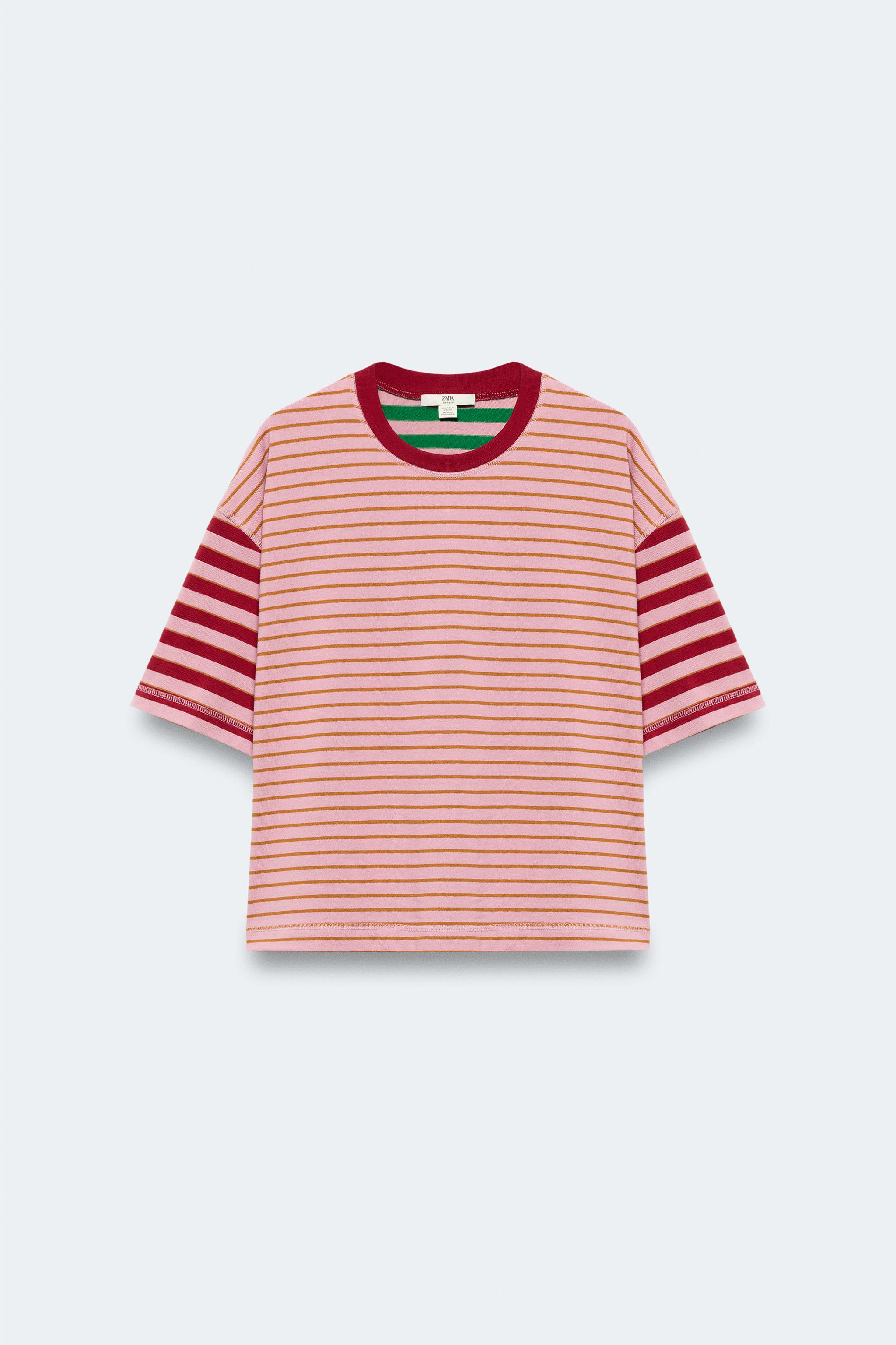 LIMITED EDITION ストライプ柄Tシャツ - ストライプ | ZARA Japan / 日本
