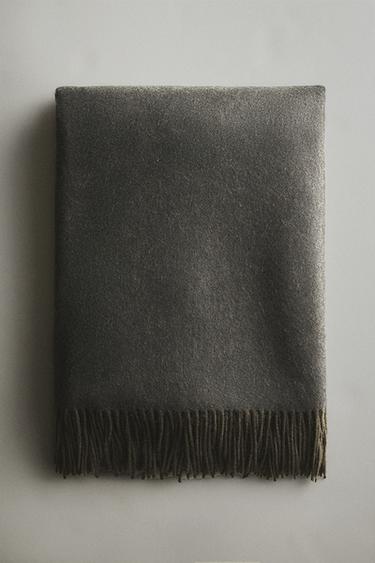 CASHMERE THROW - Khaki by Zara - Image 5