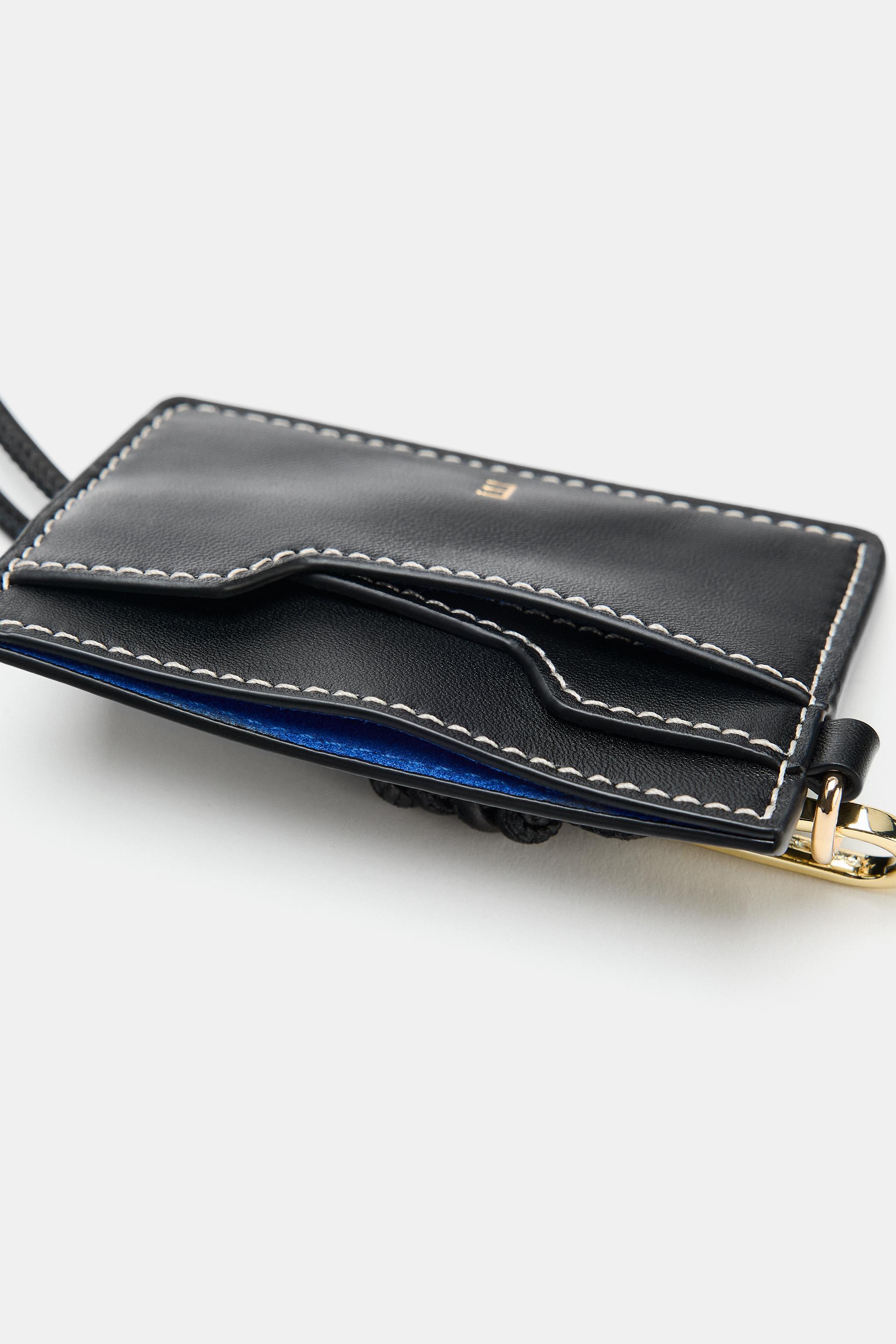 Женские кошельки Zara LEATHER CARD HOLDER WALLET — фото 3