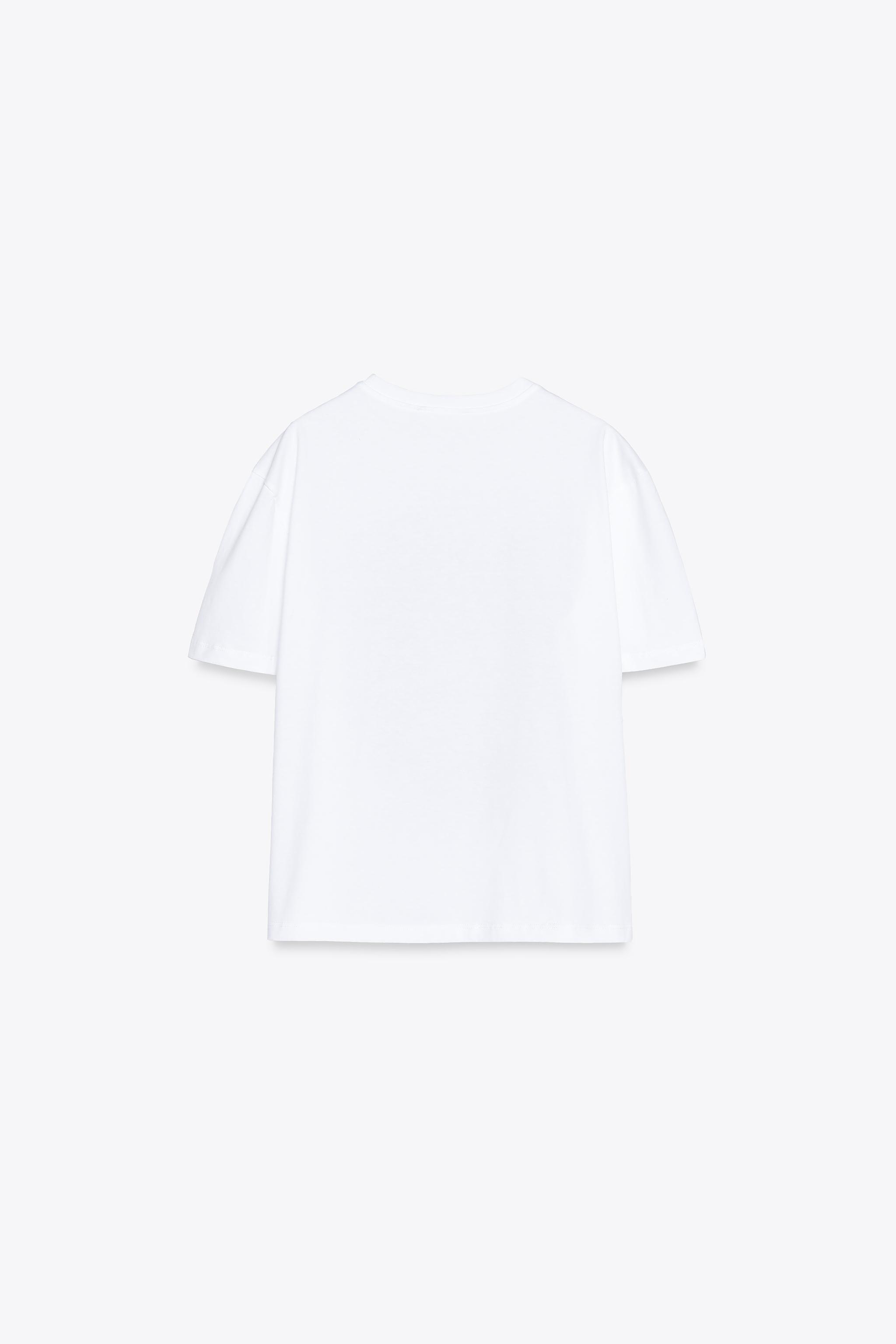 【ZARA】メタリックグラフィックTシャツ ホワイト 5644/184/250 METALLIC GRAPHIC T-SHIRT - White | ZARA Canada