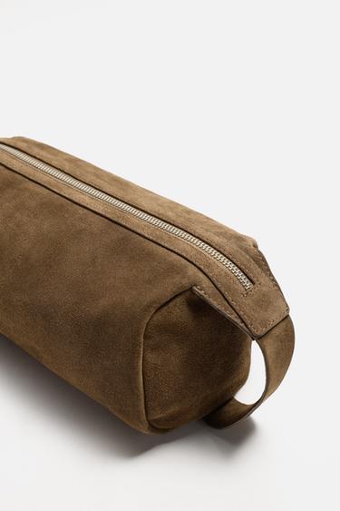 LEATHER TOILETRY BAG - Brown by Zara - Image 2