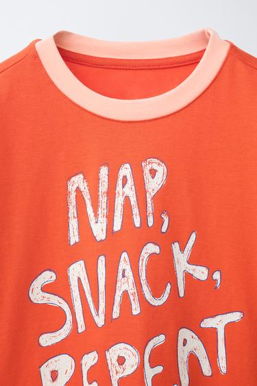 CONTRAST SLOGAN T-SHIRT - Red / Orange by Zara - Image 2
