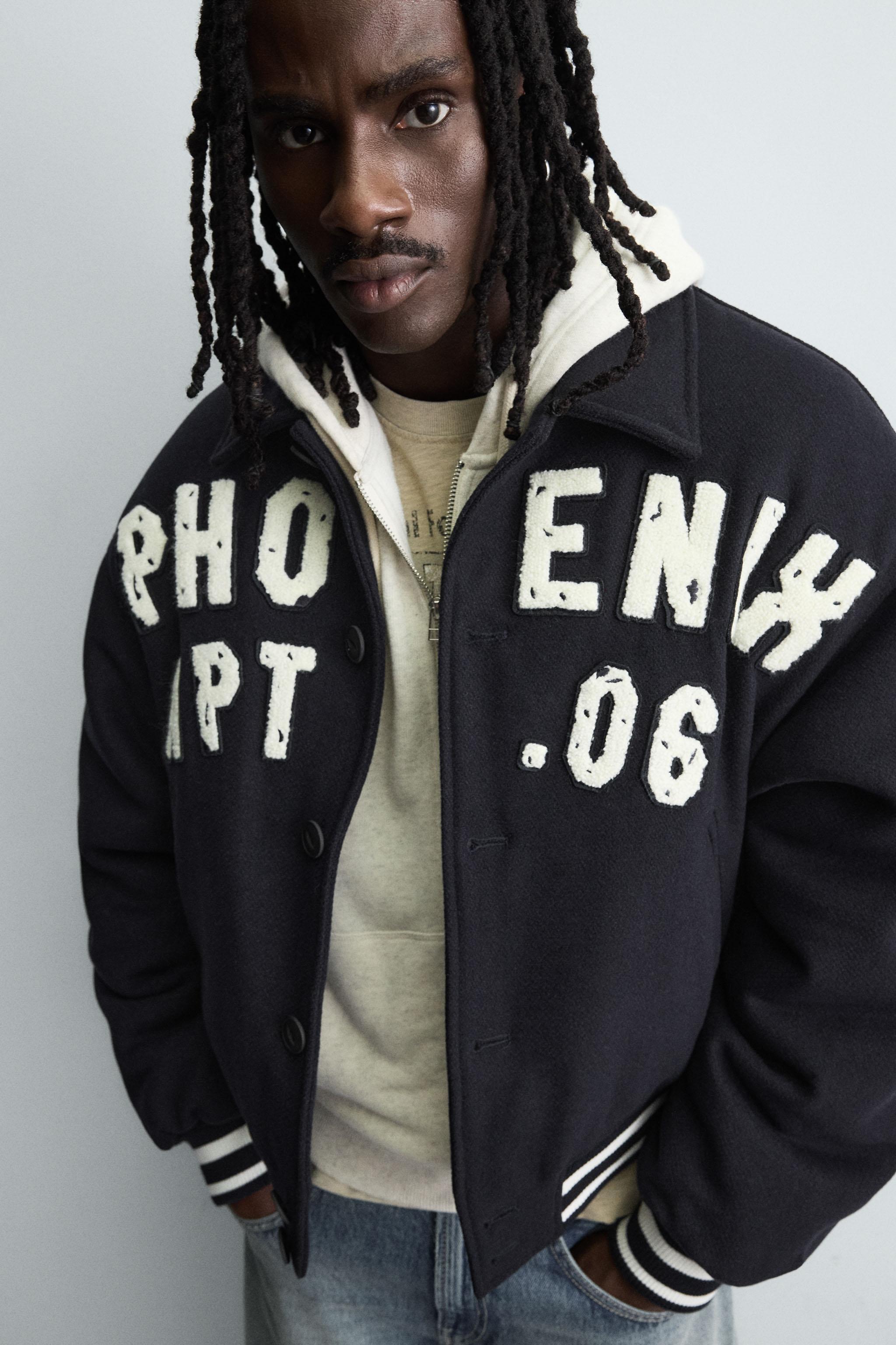 PATCHES QUILTED BOMBER JACKET - Navy blue | ZARA United States