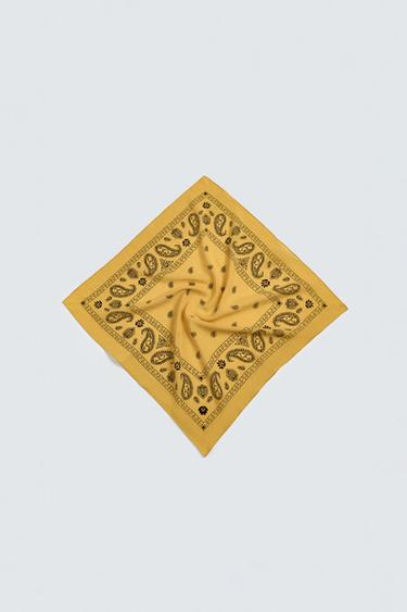 BANDANA COM ESTAMPADO PAISLEY - Amarelo da Zara