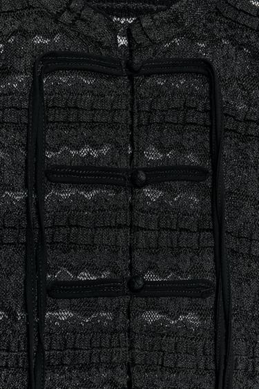 TOP EN DENTELLE À BRANDEBOURGS - Noir de Zara - Image 10