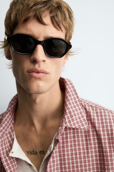 RELAXED FIT CHECK SHIRT - White / Red by Zara - Image 5