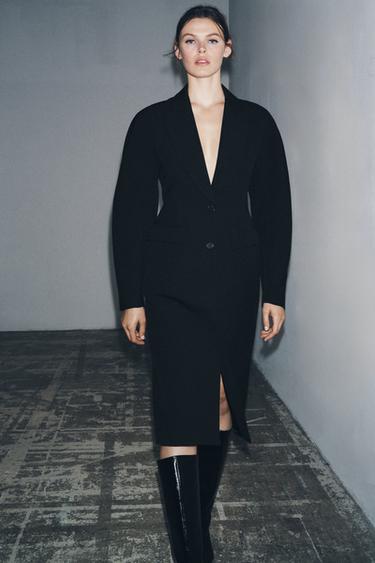 MANTEAU CINTRÉ ZW COLLECTION - Noir de Zara - Image 2