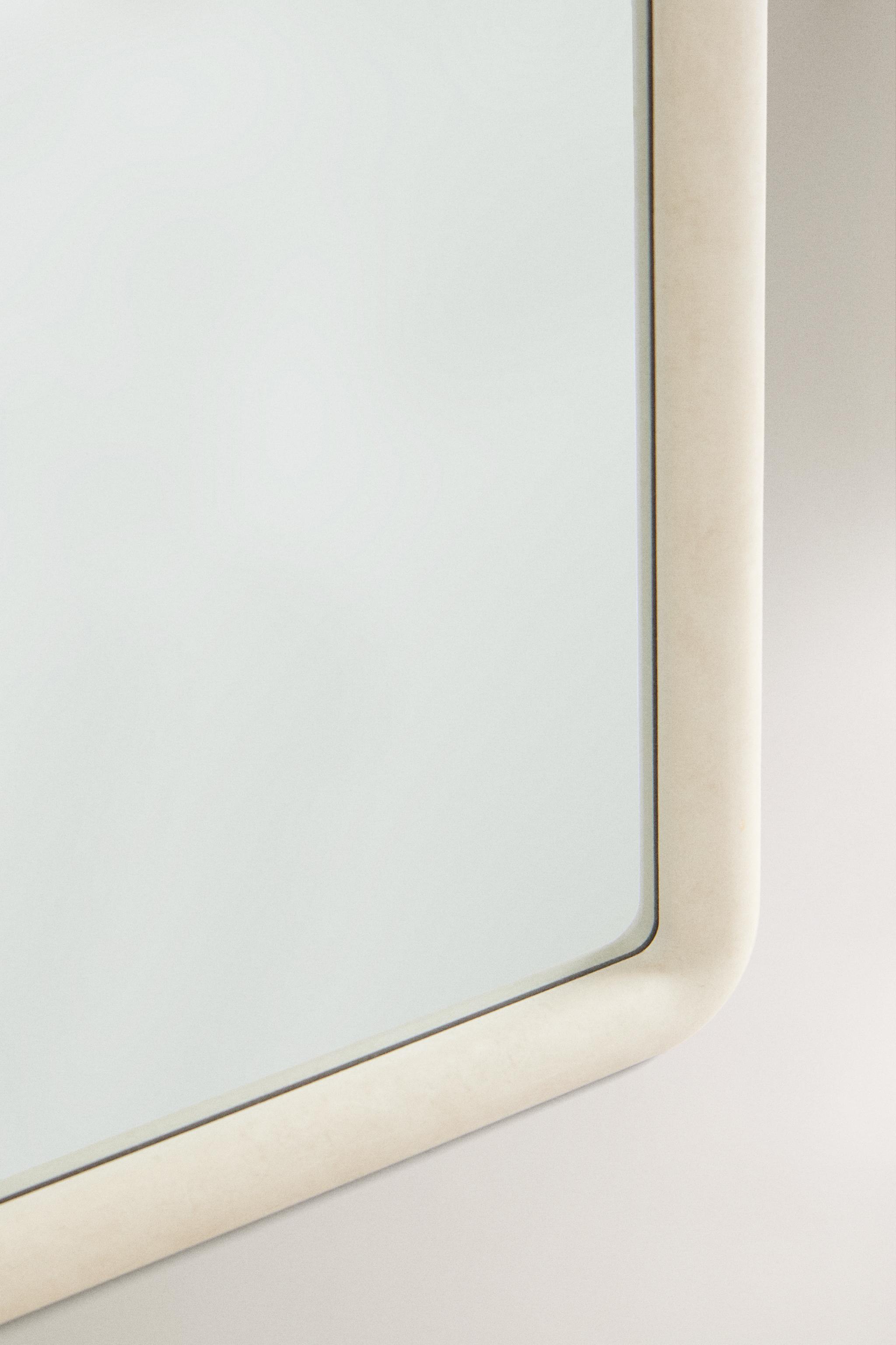 WOODEN ARCHED FULL LENGTH MIRROR — Cement