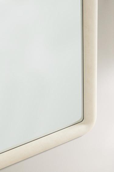 FULL LENGTH MIRROR WITH WOODEN ARCH - Cement by Zara - Image 1