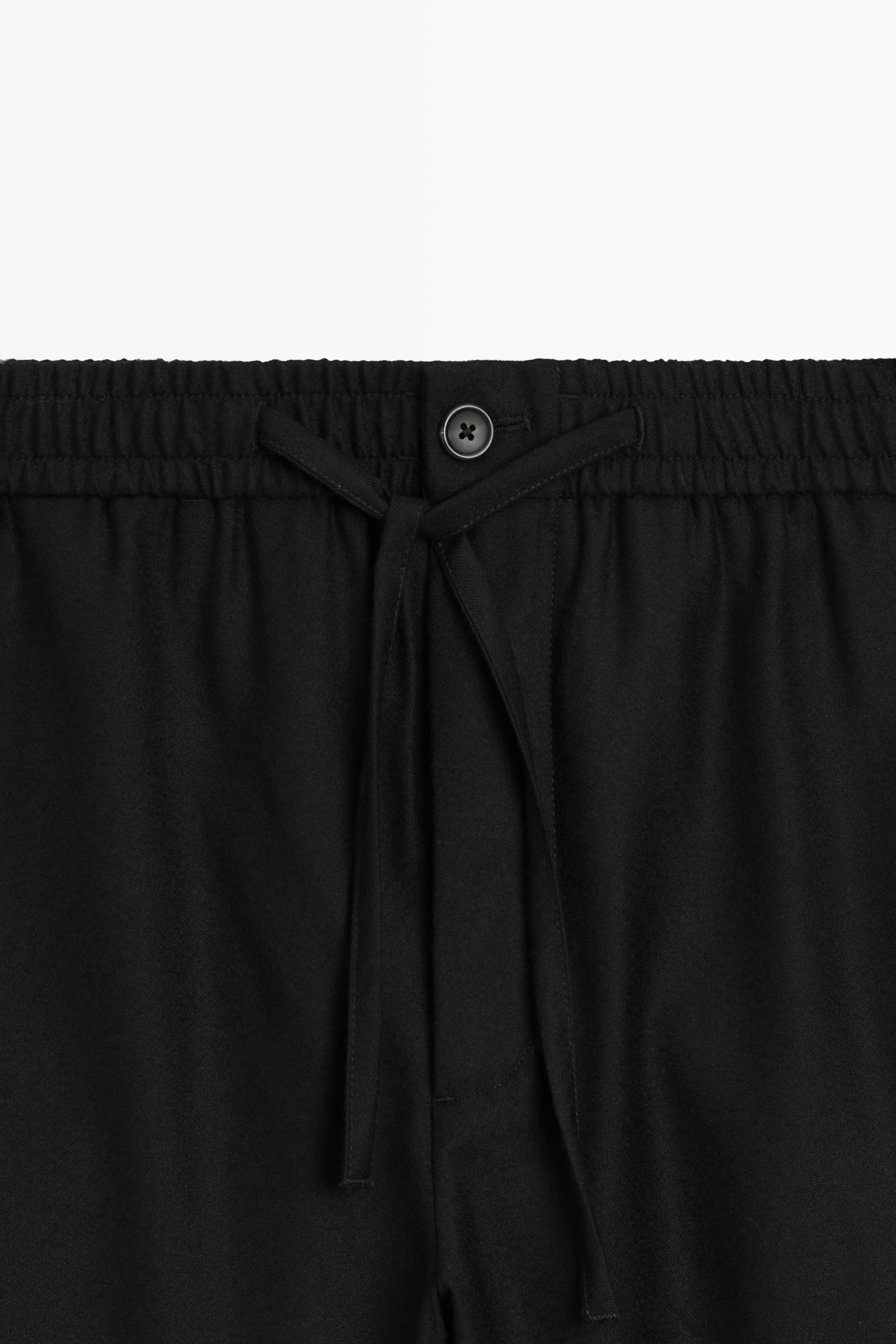 100% wool jogger fit pants