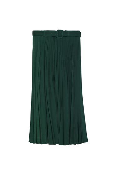 PLEATED SKIRT WITH BELT