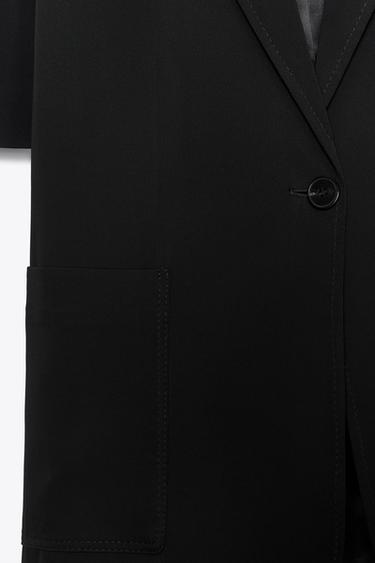 ZW COLLECTION SHORT SLEEVE BLAZER - Black de Zara - Image 5