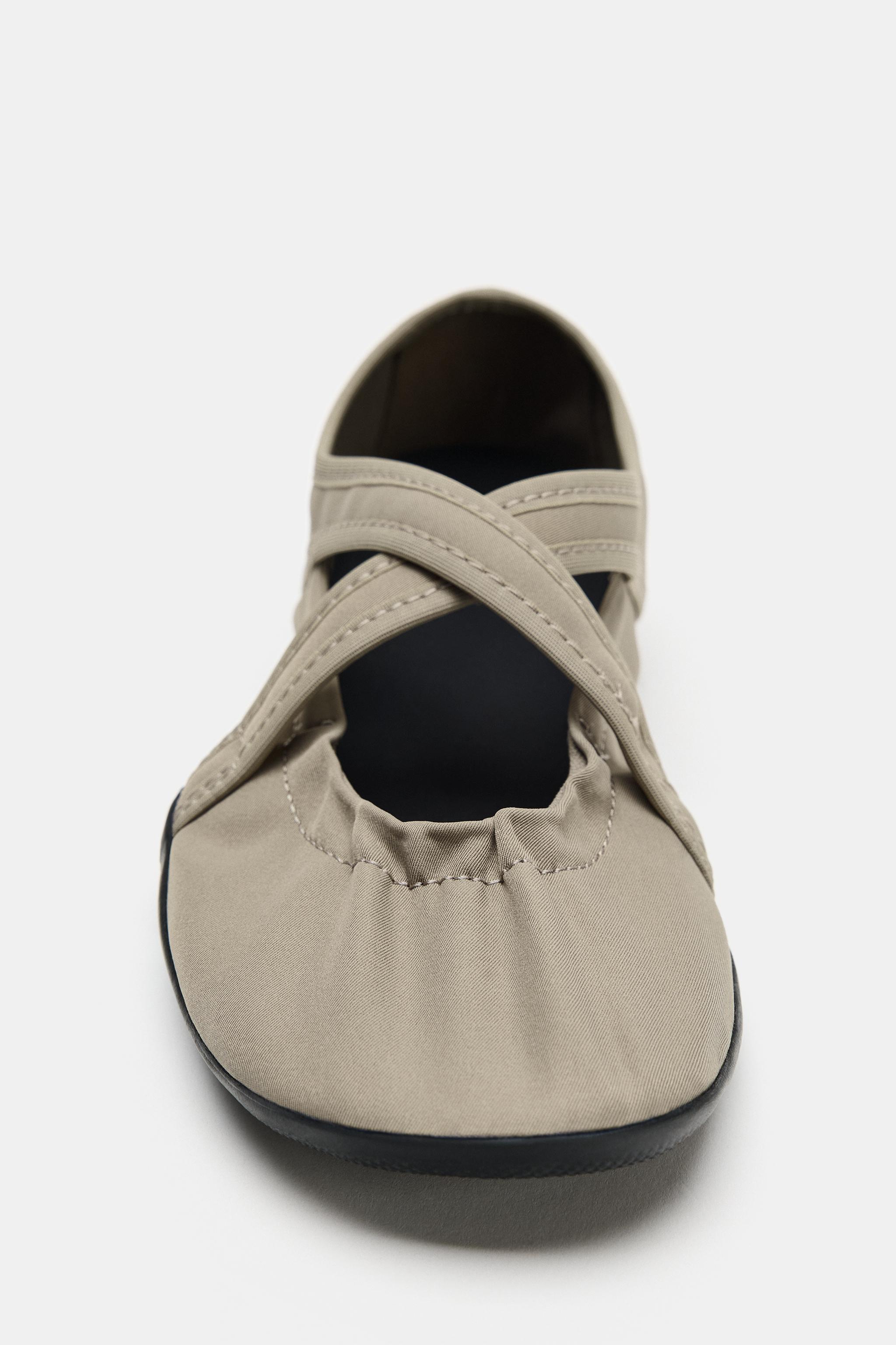 CROSS-STRAP SPORT BALLET FLATS