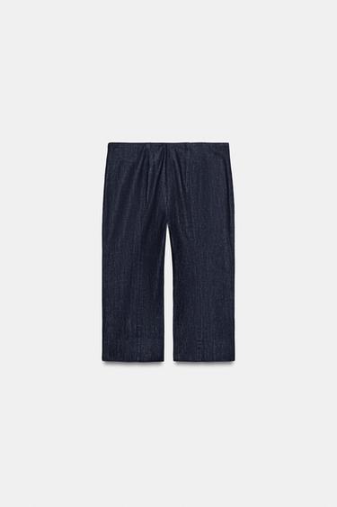 PANTALON CAPRI DENIM ZW COLLECTION - Bleu de Zara - Image 5