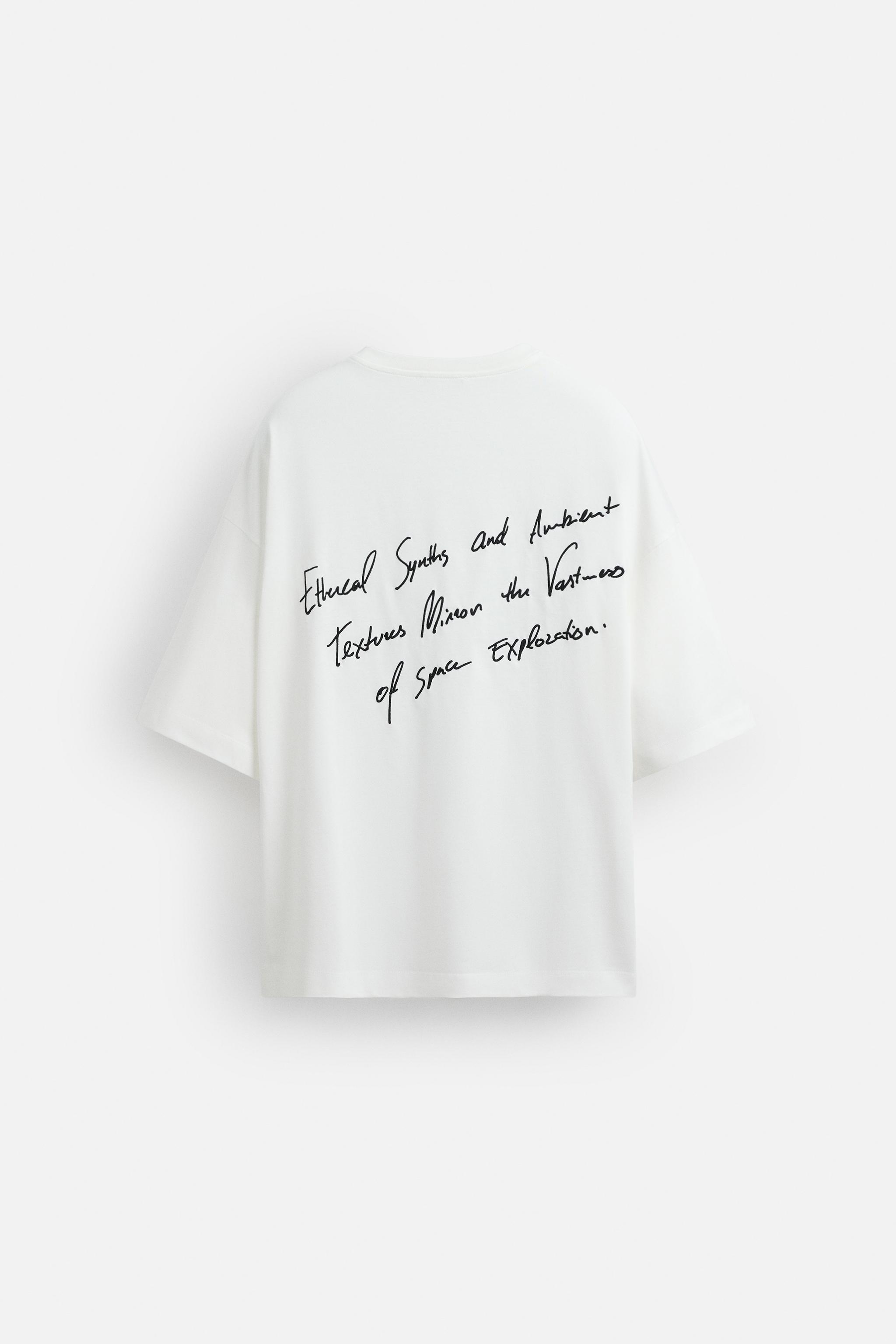 フォトグラフィックプリントTシャツ - オフホワイト | ZARA