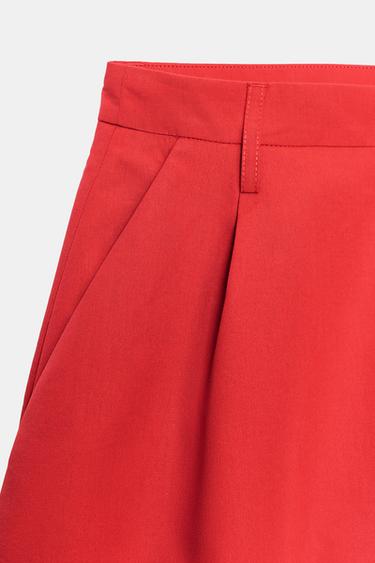 ZW COLLECTION BERMUDA SHORTS WITH DARTS - Intense red by Zara - Image 5