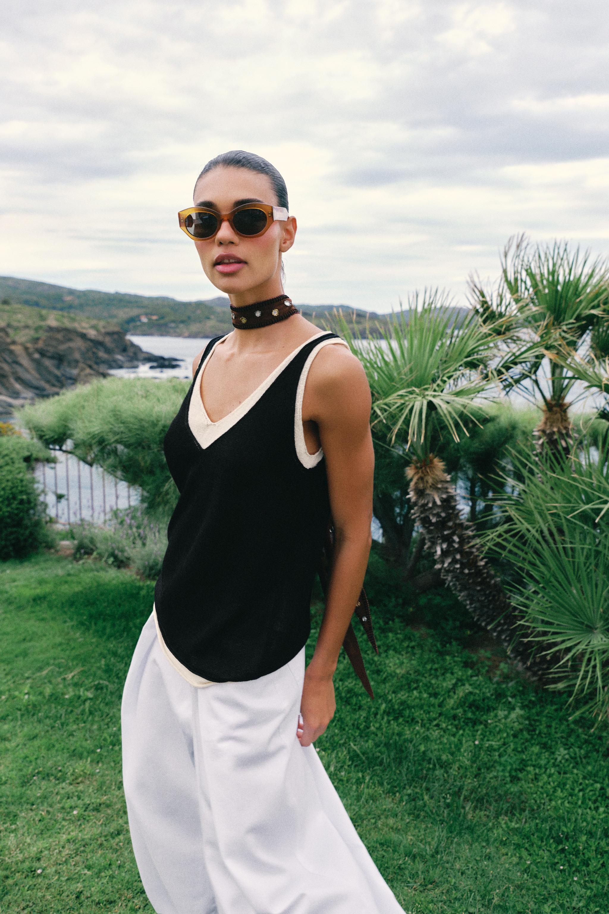 Женские свитеры Zara COMBINATION KNIT TOP — фото 5