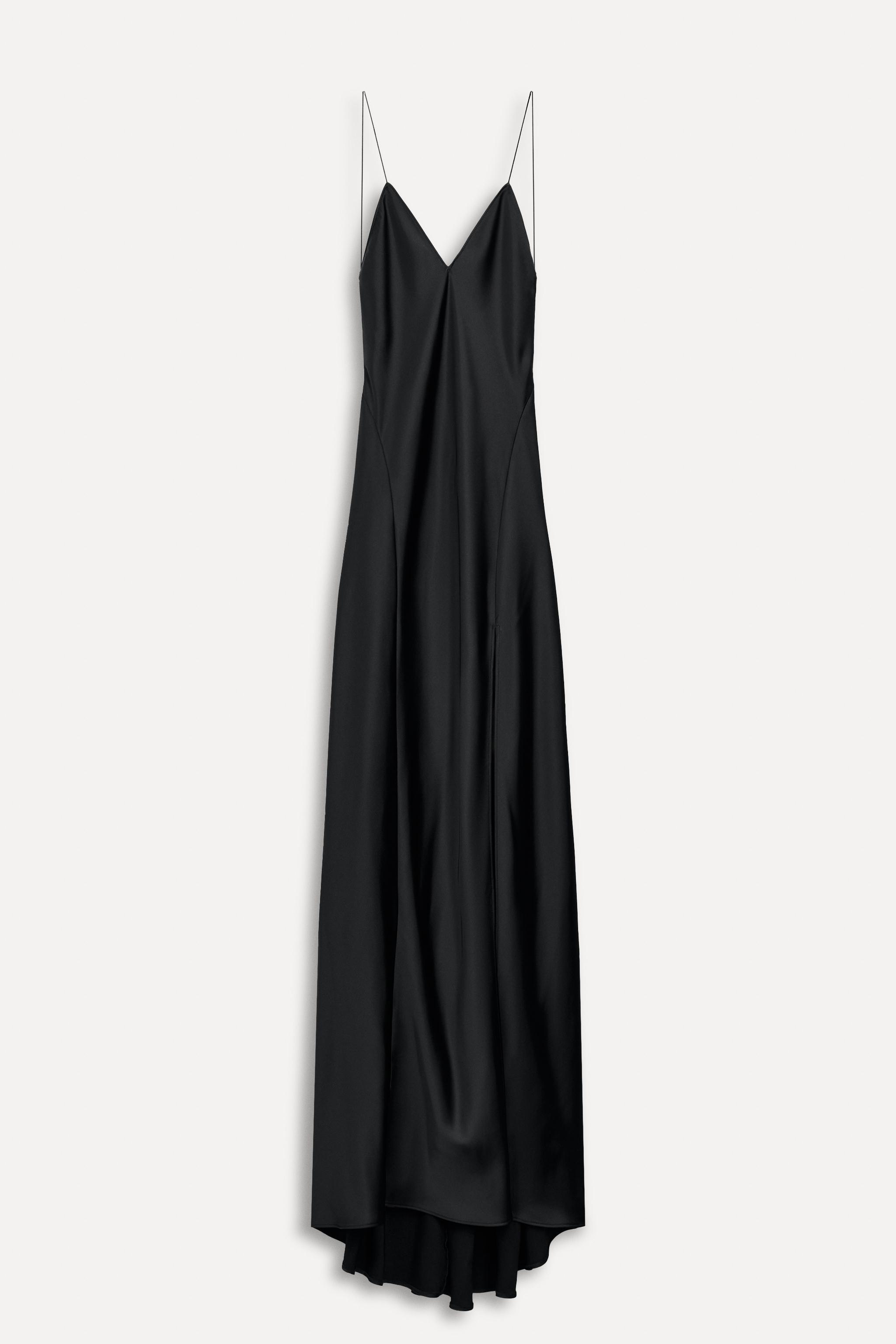⭐️ZARA woman ワンピース バルーン袖 フォーマル ブラック V