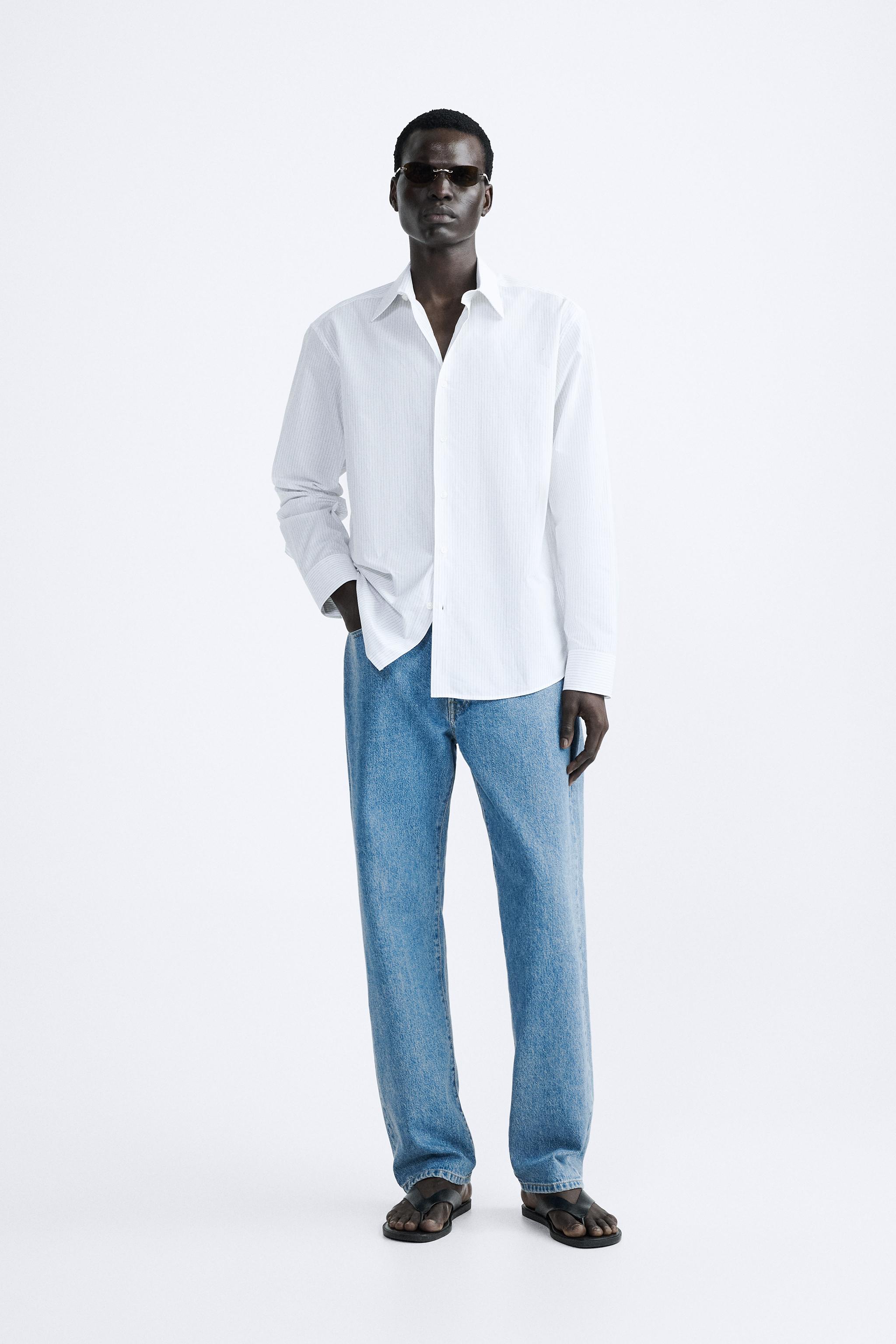 COTTON - LINEN STRIPED SHIRT - striped | ZARA Canada