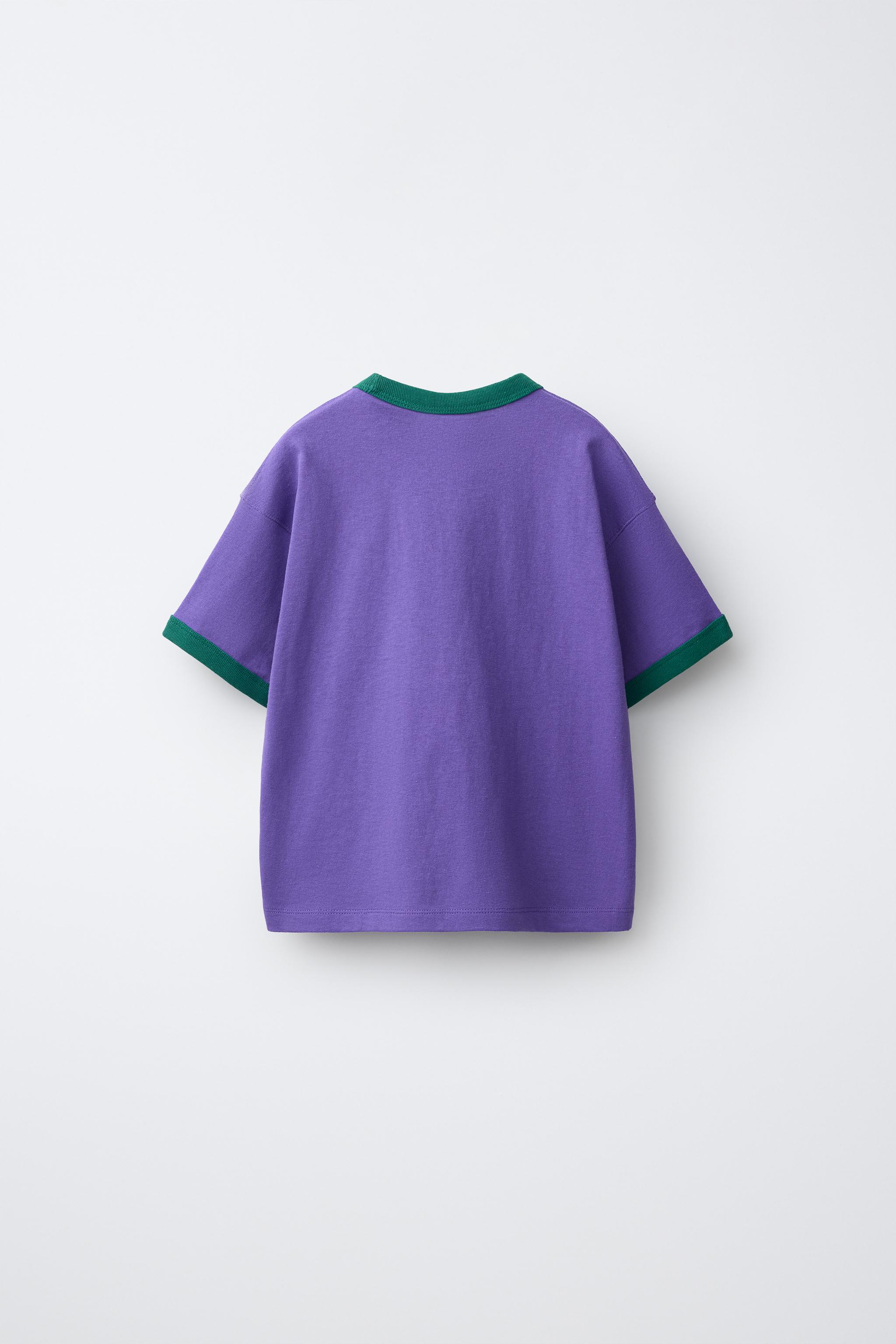 FRUIT OF THE LOOM™ EMBROIDERED CONTRAST T-SHIRT