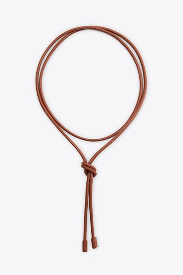 Zara CIRCULAR LEATHER BELT - Leather