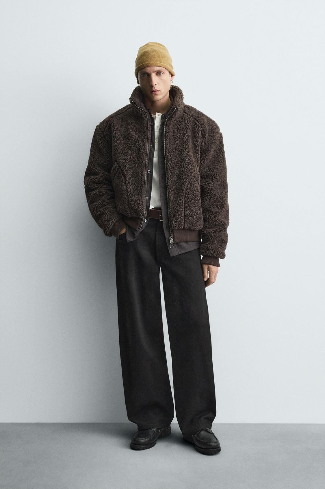 КУРТКА ИЗ ИСКУССТВЕННОЙ ОВЕЧЬЕЙ ШЕРСТИ ZARA