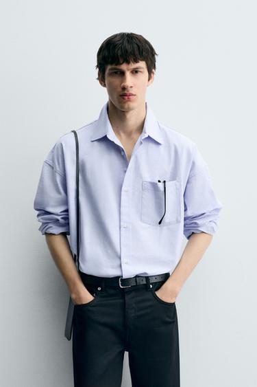 OXFORD OVERSIZE FIT ALKANDORA - Urdin argia, Zara-rena