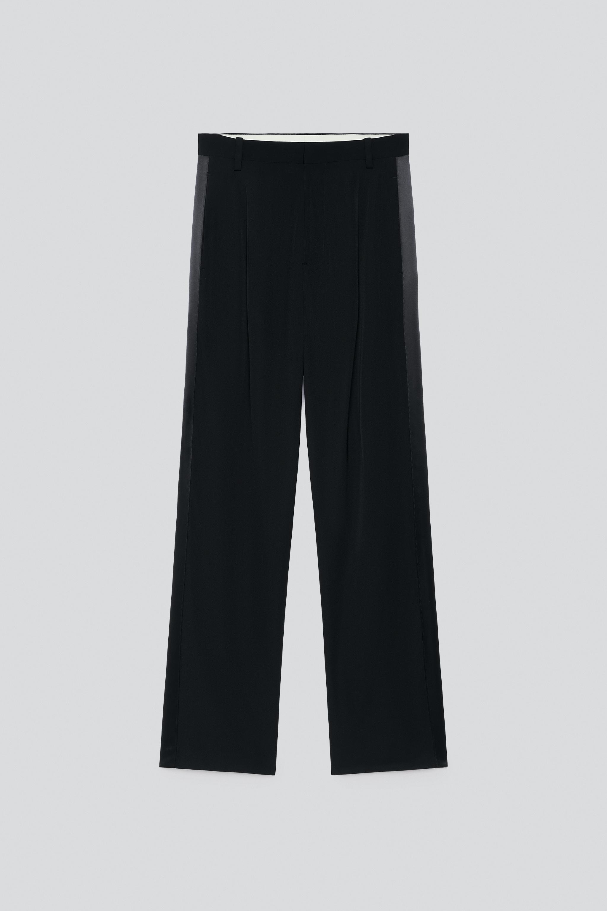 100% WOOL TUXEDO SUIT PANTS - thumbnail 4