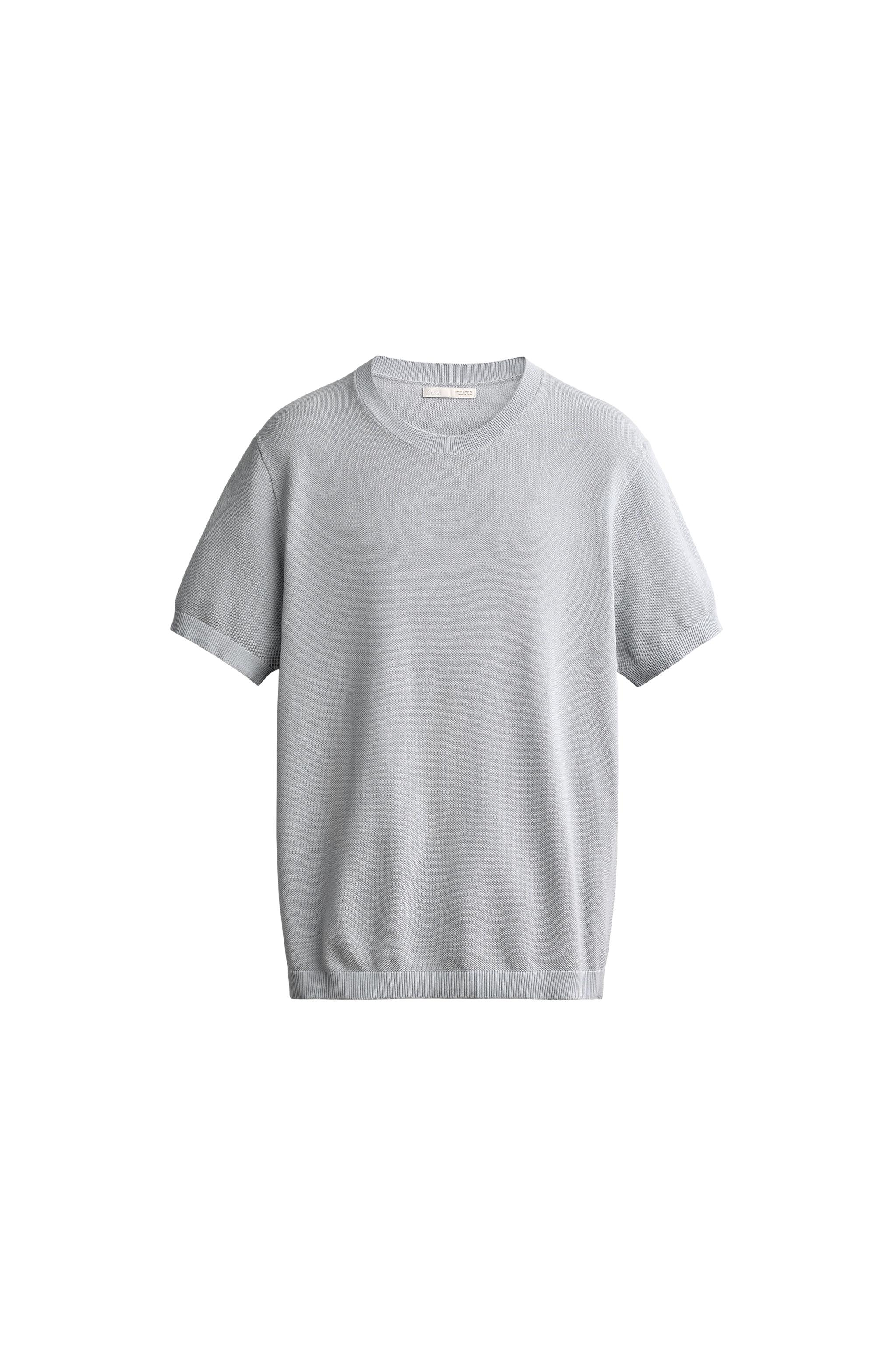リラックスフィット ニットTシャツ - オフホワイト | ZARA Japan / 日本