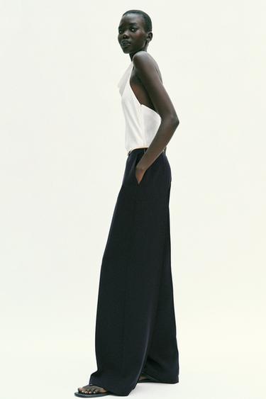 HALTERNECK JUMPSUIT WITH BELT - Dark navy by Zara - Image 3