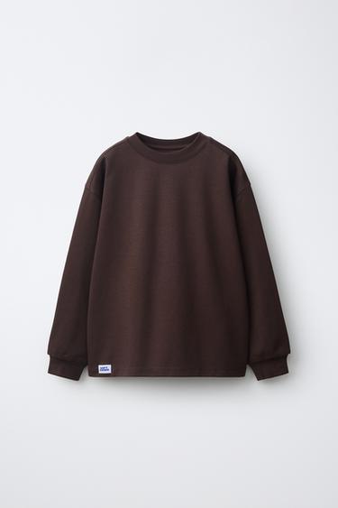 T-SHIRT LISA INTERLOCK - Castanho da Zara