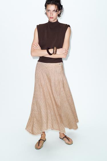 ТРИКОТАЖНЫЙ ТОП С ОТКРЫТОЙ СПИНОЙ — КОРИЧНЕВЫЙ от Zara