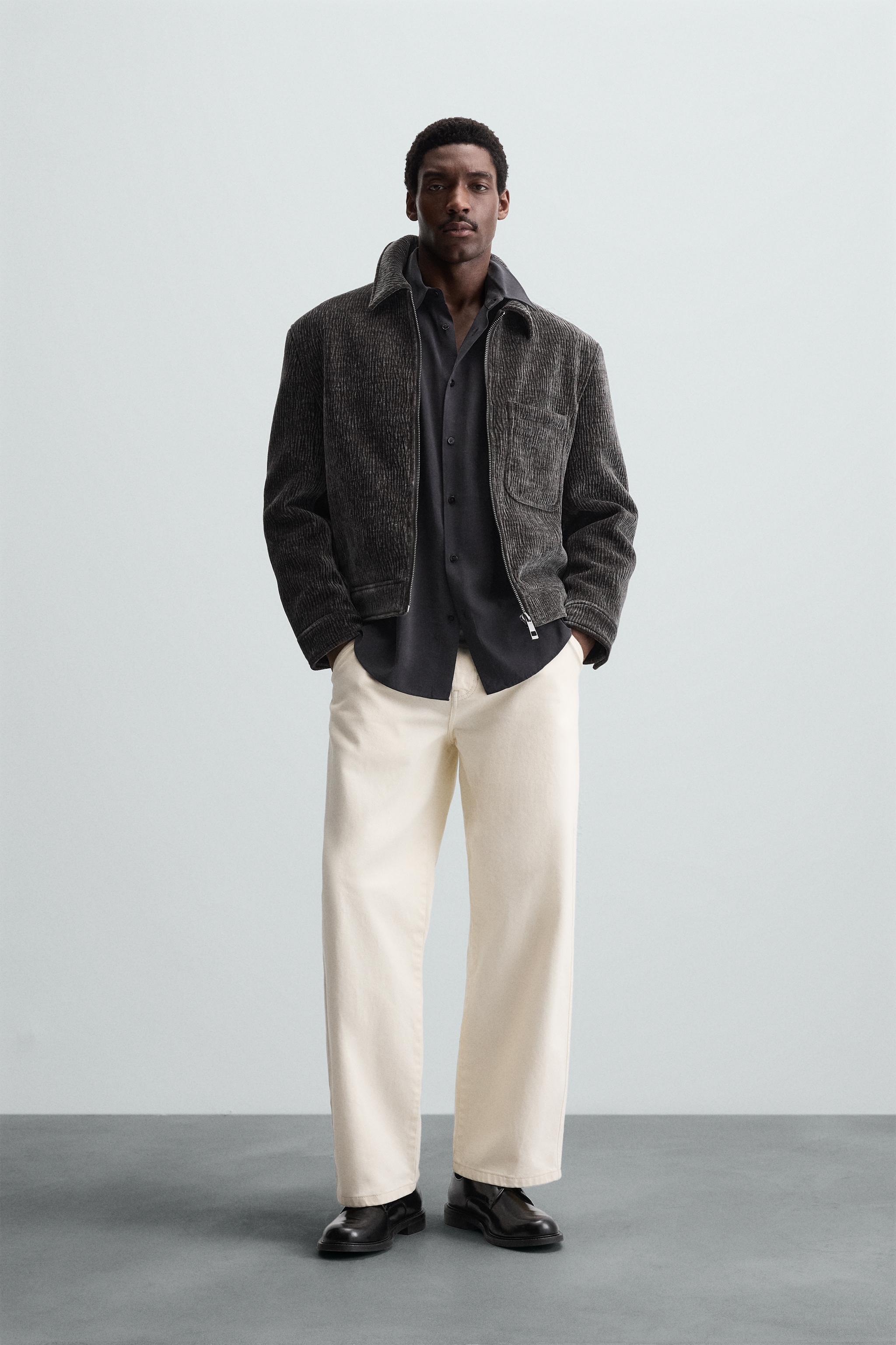 TEXTURED CREASED-EFFECT JACKET - Grey | ZARA Australia