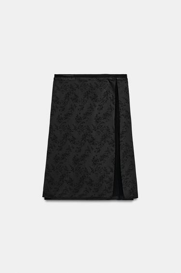 SAIA MIDI JACQUARD - Preto da Zara - Imagem 0