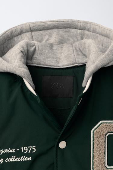 BOMBER JACKET WITH REMOVABLE HOOD AND FLEECE LINING NYLON CAPIBARA CAPYFUN © - Green by Zara - Image 8