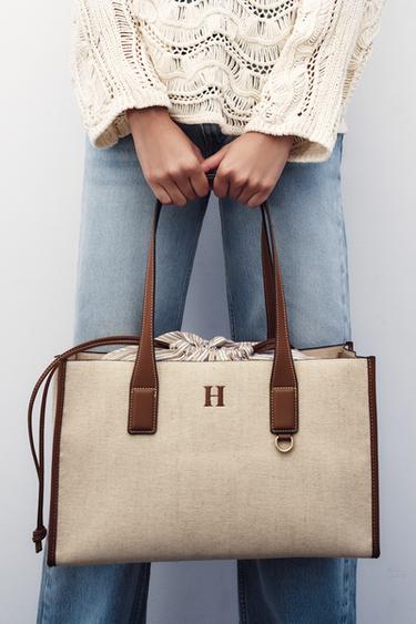 MAXI SHOPPER CANVAS - Écru de Zara - Image 2