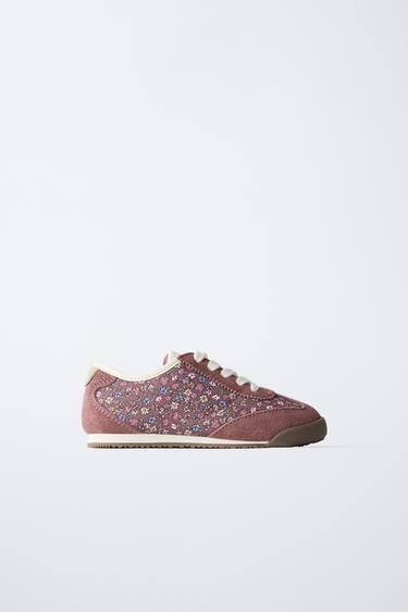 FLOWER PRINT TRAINERS - Brown by Zara