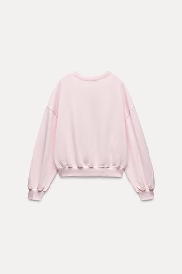 BASIC PLUSH SWEATSHIRT - Pastel pink by Zara - Image 5