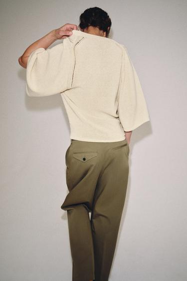 PULL OVERSIZE EN MAILLE - Écru moyen de Zara - Image 2