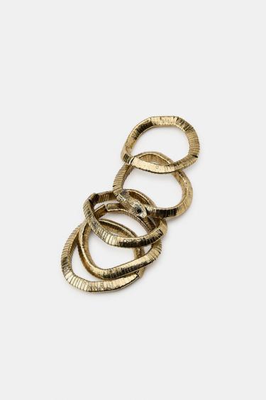 LOT DE BRACELETS ÉLASTIQUES SERPENT - Doré de Zara - Image 2
