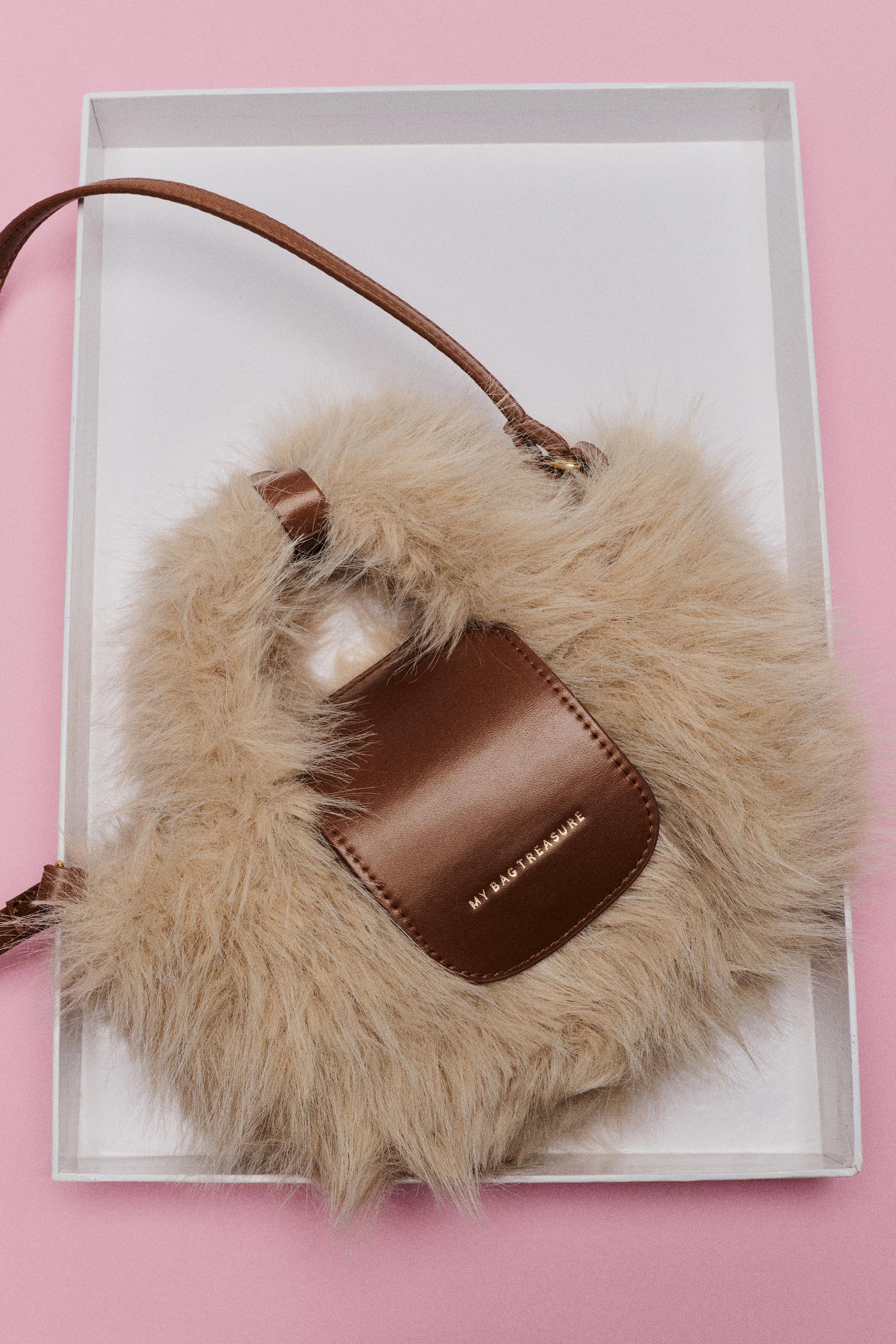 FAUX FUR CROSSBODY BAG