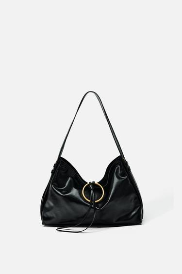SAC SEAU À DÉTAIL MÉTALLIQUE - Noir de Zara