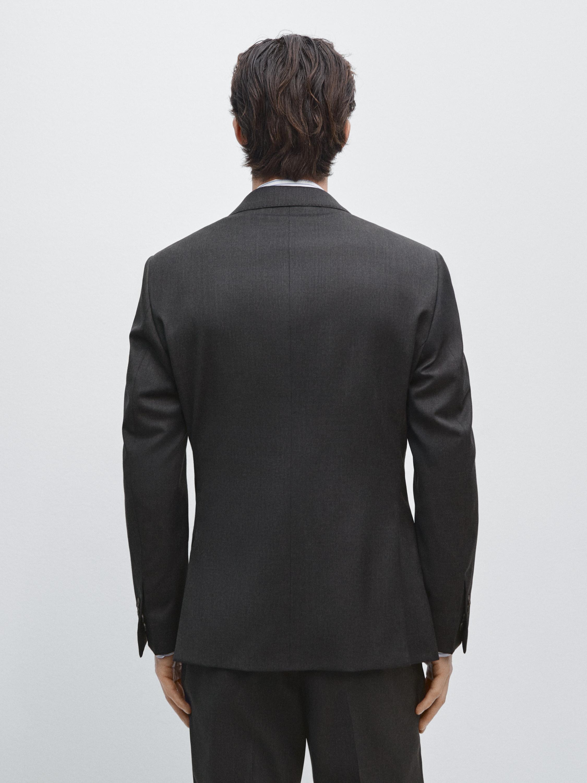 100% cool wool suit blazer