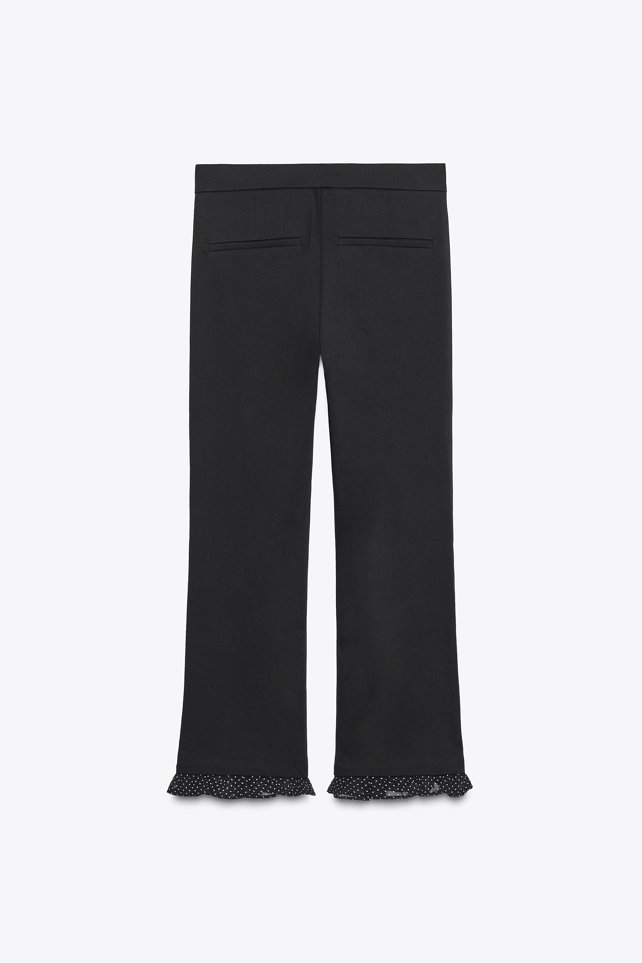 RUFFLED MINI FLARE PANTS
