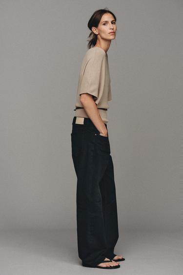 TOP EN MAILLE À CEINTURE - Sable de Zara
