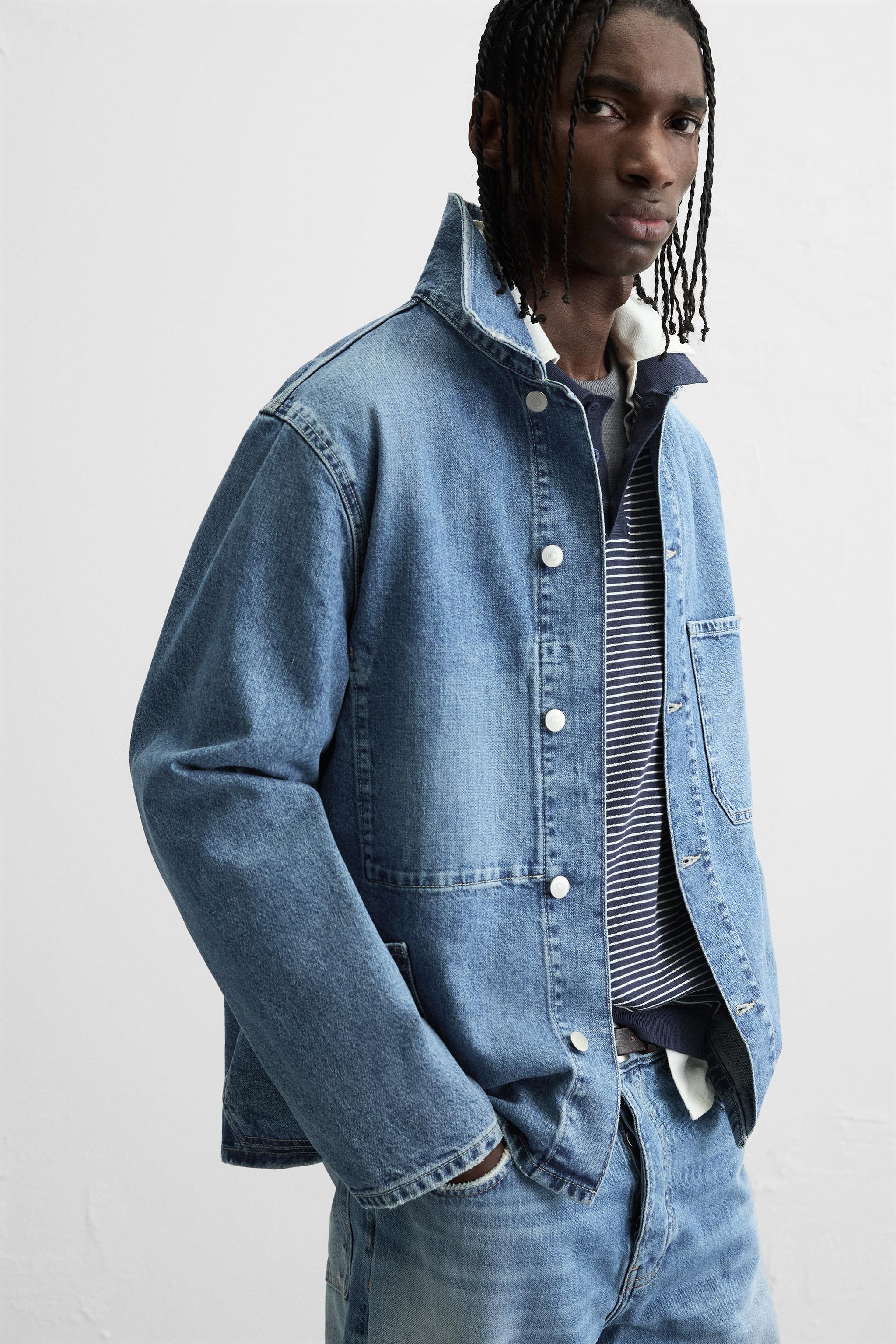 ポケット デニムジャケット - ミディアムブルー | ZARA Japan / 日本