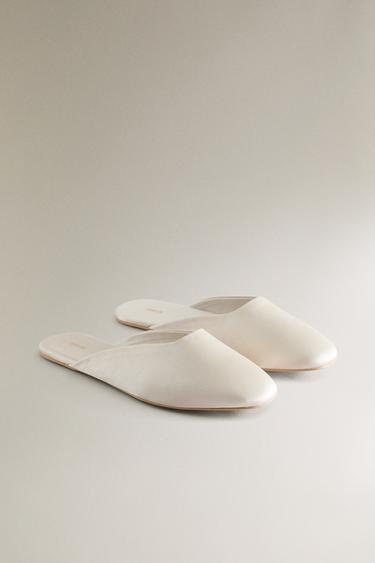 SATEEN MULES - Beige by Zara - Image 1