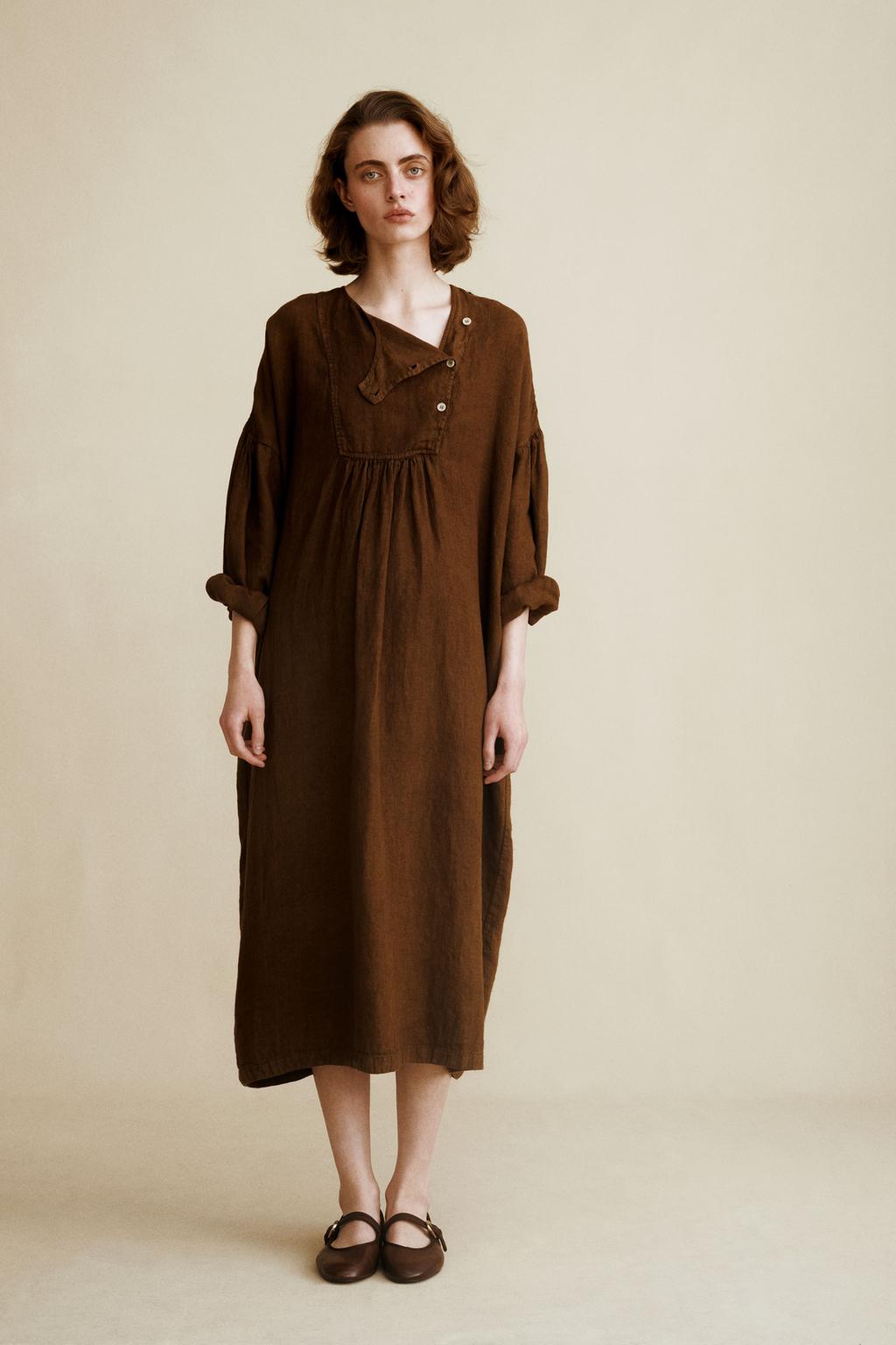 100% Linen Dress Created By Caramel London X Zara