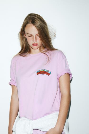 T-SHIRT À ESTAMPAGE DON CLEMENTE® - Mauve clair de Zara - Image 1